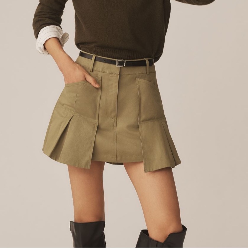 NWT Anthropologie Pilcro Pleated Utility Skirt